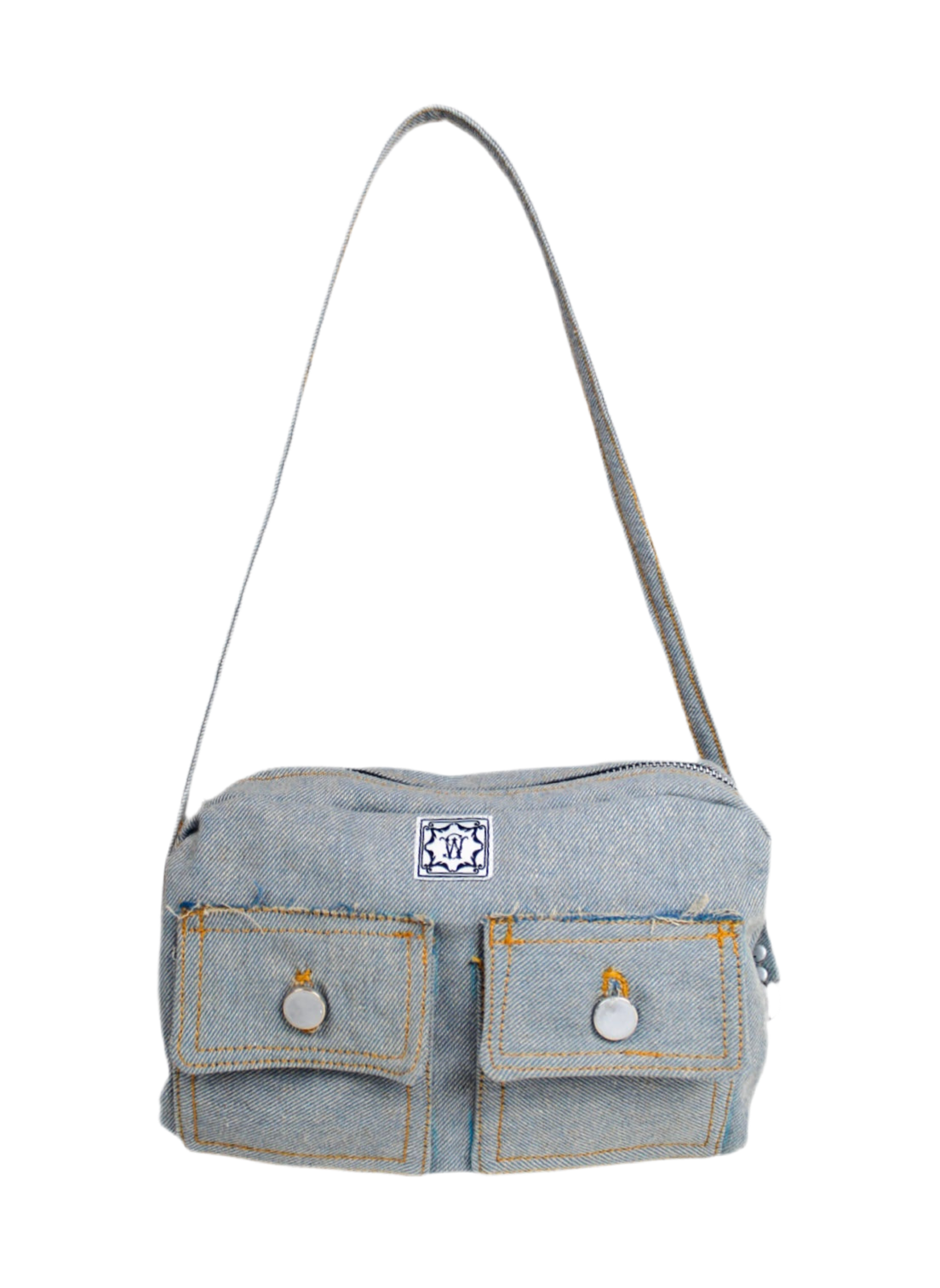 DENIM CARGO SHOULDER BAG