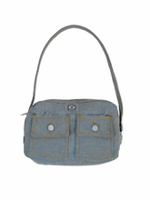 Load image into Gallery viewer, DENIM CARGO SHOULDER BAG