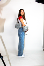 Load image into Gallery viewer, DENIM CARGO SHOULDER BAG