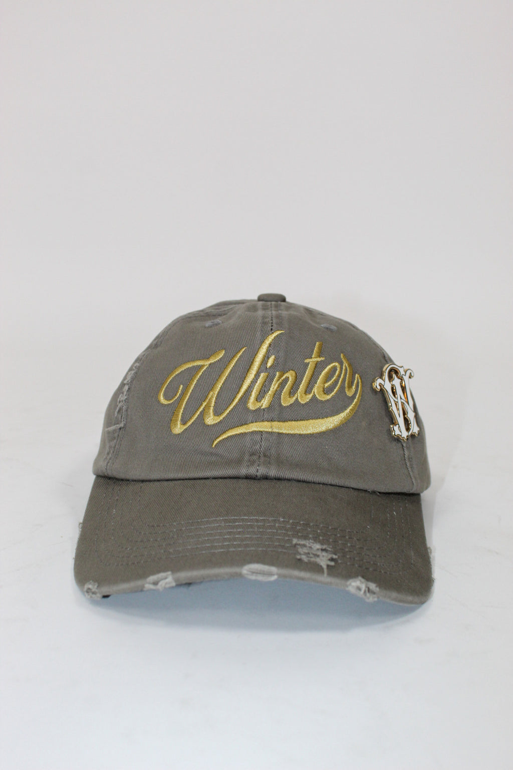 SCRIPT DISTRESSED HAT