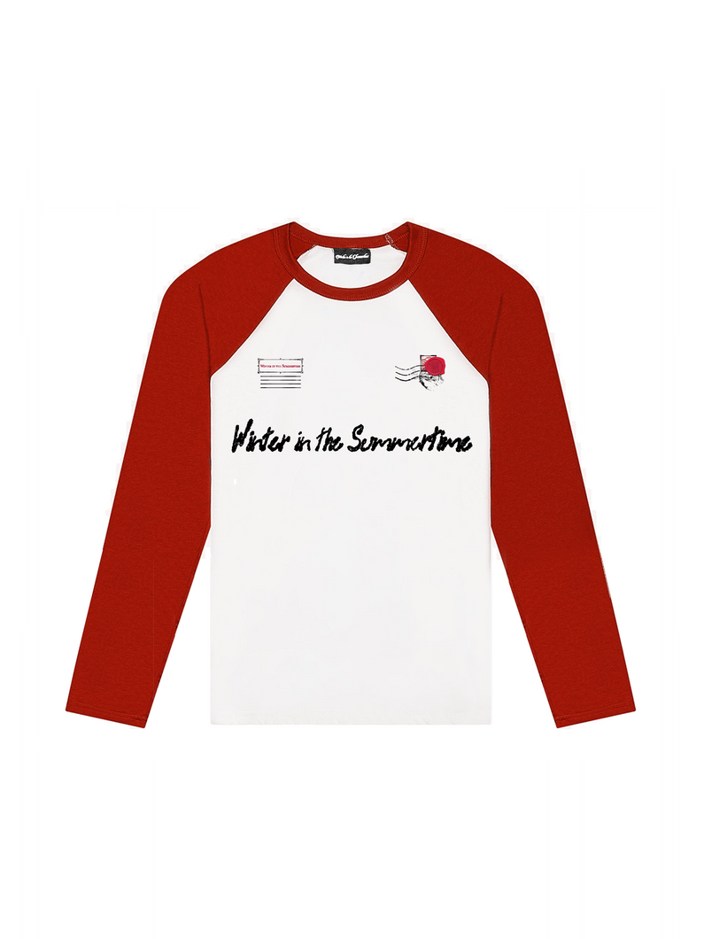MAIL STAMP RAGLAN LONGSLEEVE TEE